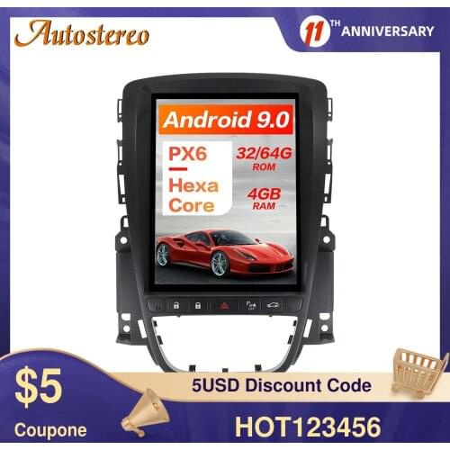 For Opel Astra J 2009-2016 4G SIM Tesla Style Android 9.0 Car Player GPS Navigation Stereo Headunit Multimedia Player Auto Radio