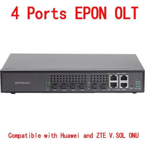 EPON OLT 4PON Ports FTTH CATV GEPON OLT Carrier-grade high-density Fiber Optic High Quality 1.25G professional PX20+ EPON Onu