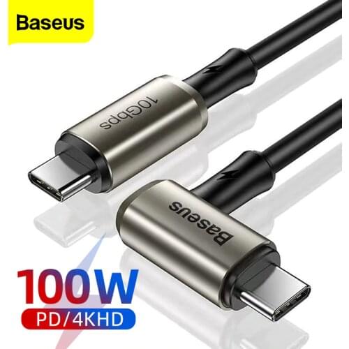 Baseus 100W USB Type C to Type C Power Cable PD 3.1 4K HD Quick Charge 4.0 Cord For MacBook iPad Pro Air Tablet USBC Data Cable