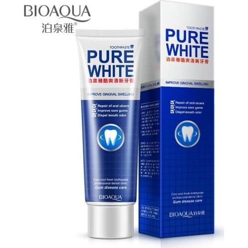 BIOAQUA Chinese Herbal Mint Toothpaste Fresh Breath Improve Sore Gums Repair Of Oral Ulcers Dispel Mouth Odor Remove Yellow Spot