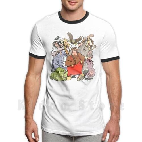 Boes Boes / Ox Tales With Animals T Shirt Cotton Men DIY Print Cool Tee Boes Koe Kow Stier Schildpad Turtle Fish Vis Water