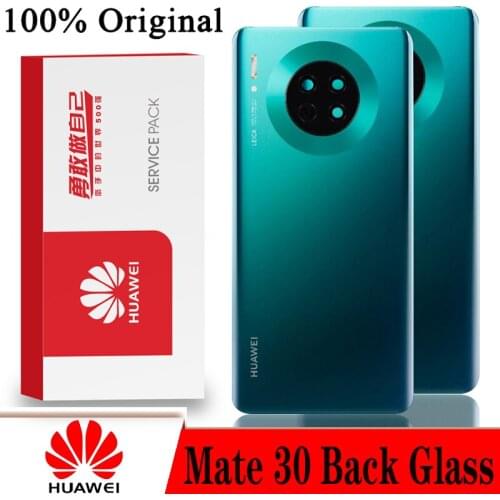Original Back Cover for HUAWEI Mate 30 Tempered Glass Spare Parts Back Battery Door Housing with Camera Frame Repair Parts