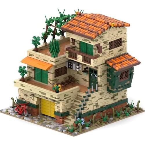 Ship within 15 days)3314Pcs MOC-72235 Italy Balcony Street View Basic Building Blocks (Designed by Povladimir)