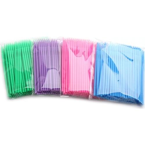 THINKSHOW 100pcs Makeup Disposable Cotton Brush Applicators Brush Eyelash Extension Supplies Lashes Accessories