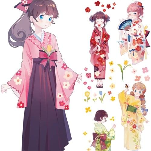 Fairy Japanese Flower Girls PET Washi Tapes Bullet Journal Masking Tape Adhesive Tape DIY Scrapbooking Decoration Washi Sticker