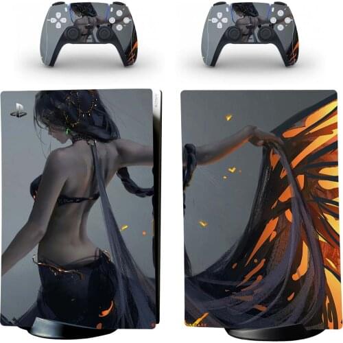 Girl1 Style PS5 Digital Edition Skin Sticker for Playstation 5 Console & 2 Controllers Decal Vinyl Protective Skins 1