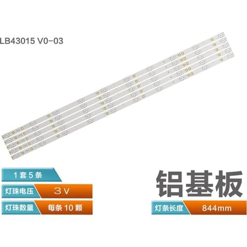 Tira de LED para iluminación trasera 10 lámpara para LG 43 "TV 43LH500T LB43015 LB43101 L42F220B L42P60BD L42F3250B LVF420AUBK