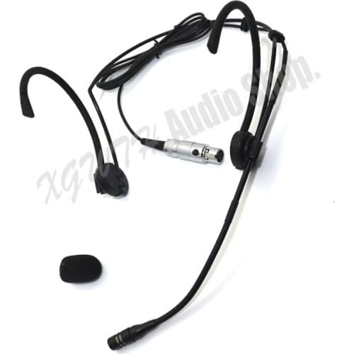 Xgwth Dual Hook Head Headset Microphone For Shure ULX SLX PGX UT Wireless Radio Mic System Transmitter Beltpack Foldable Ears