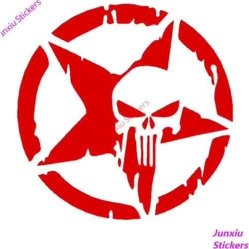 Funny Five-pointed Star Car Stickers and Decals Waterproof Cover Scratches Bumper Window Windshield Car Accessories KK16*16cm