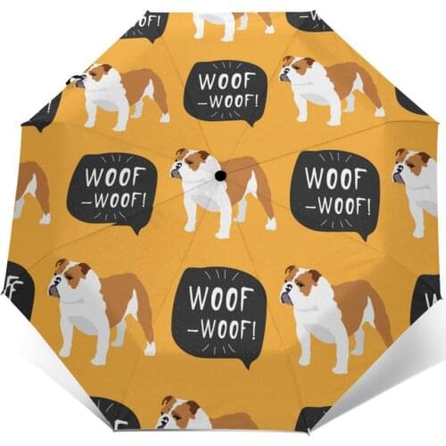 Sunny Umbrella Pug Dogs Automatic folding portable men women umbrella Sunscreen rain Windproof beach parasol