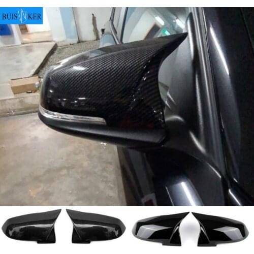 2 pieces Rearview Mirror Cover Cap Carbon Black for BMW Series 1 2 3 4 X M 220i 328i 420i F20 F21 F22 F23 F30 F32 F33 F36 X1