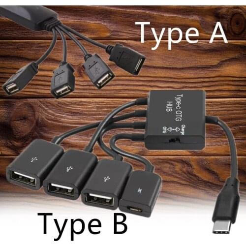 4 Port Octopus USB Power Smartphone Tablet Mouse Accessories Multi-function Android OTG Extender Hub Cable