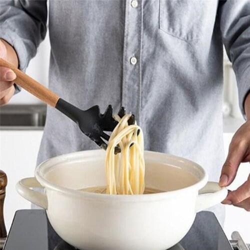 9/12PCS Silicone Cooking Utensils Set Non-stick Spatula Shovel Wooden Handle Cooking Tools Set With Storage Box Kitchen Tools