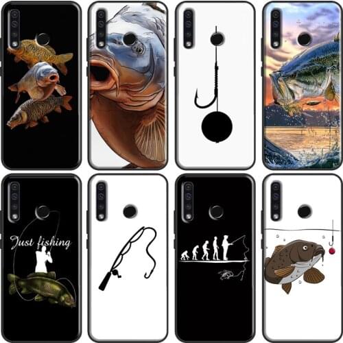 Carp Fish Fishing rod Cover For Huawei Honor 10 Lite 9 20 10i 8X 9X 10X Lite 8A 9A 8S 9S 4C 6C 7C 7A Pro Cover