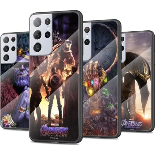 Avengers Thanos Tempered Glass Cover For Samsung Galaxy S21 Plus Ultra M21 M31 M51 A52 A72 Phone Case Coque