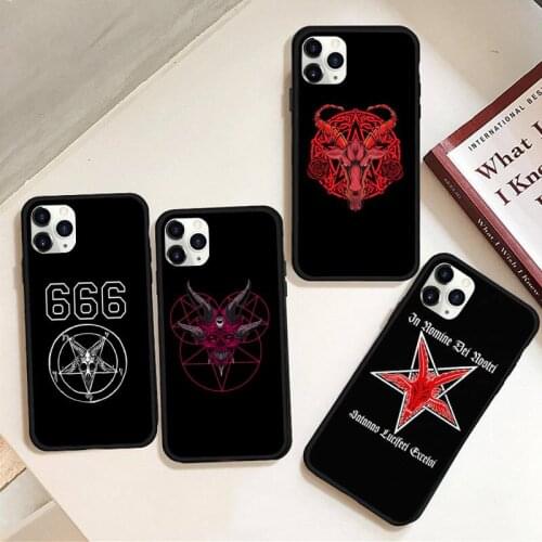 TOPCASHOP Pentagram 666 Demonic Phone Case Rubber for iPhone 12 pro max mini 11 pro XS MAX 8 7 6 6S Plus X 5S SE 2020 XR case