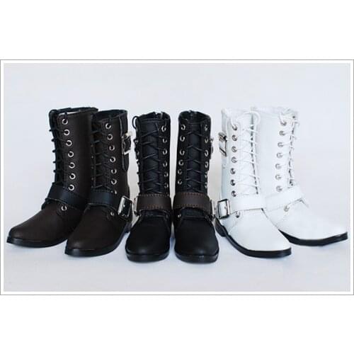 G10-125 children toy 1/4 1/3 uncle bjd sd DD dolls props Accessoriess shoes Black buckle mid boots 1pair