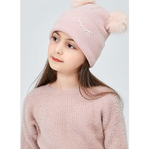 Unicorn Girl Beanies Hat Pompon 2020 Winter Children Hat Knitted Cute Cap For Girls Boys Fashion Hat Baby Beanies