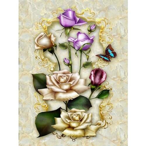Evershine 5D DIY Diamond Embroidery Sale Rose Cross Stitch Kit Diamond Painting Flower Rhinestones Pictures Home Decor Gift