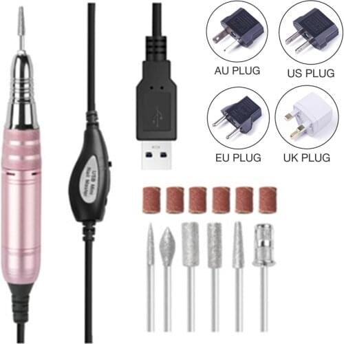 25000 RPM Nail Drill Electric Manicure Machine Mini Portable Nail Drill Pen USB Chargeable Electric Nail Drill File nail lathe