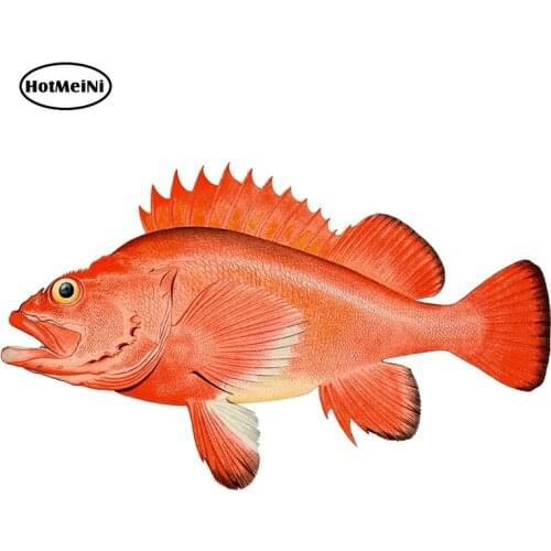 HotMeiNi 13cm x 7.8cm For Redfish Creative Car Sticker Laptop Decals Personality Sticker Vinyl Car Wrap Bumper Decoration