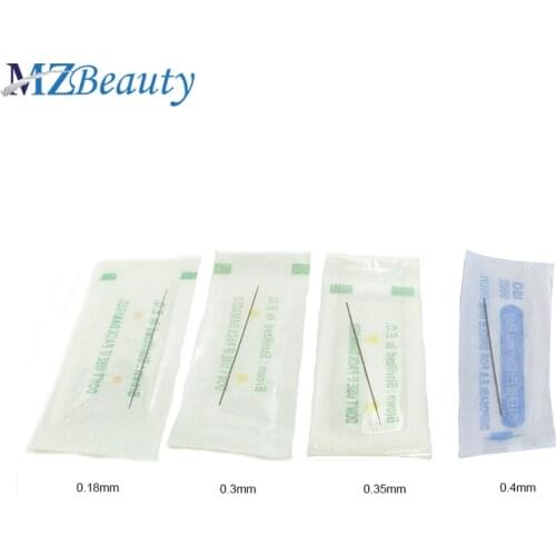 100pcs Disposable Sterilized Professional Tattoo Needles 1RL 0.18mm 0.3mm 0.35mm 0.4mm Permanent Makeup Machine Needles Agulha