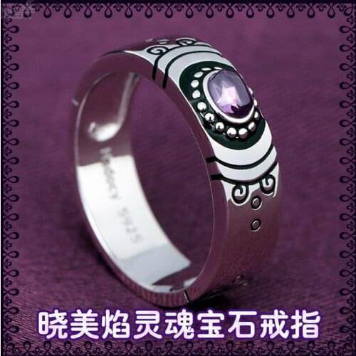 Anime Puella Magi Madoka Magica Akemi Homura S925 Silver Rings Kaname Madoka Ring Jewelry Accessories Costume Props