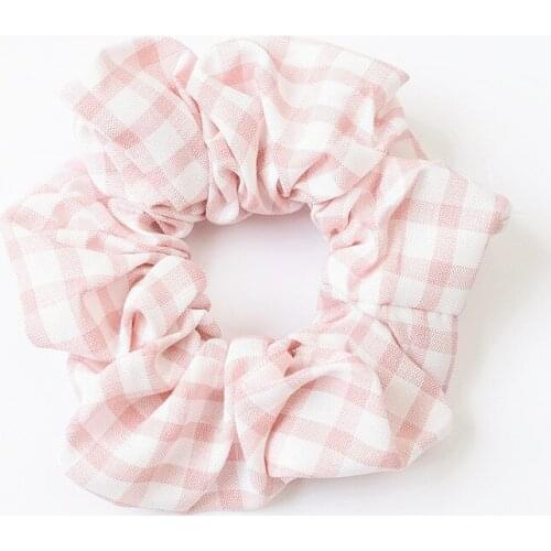 Korean Sweet Net Plaid Elastic Hair Bands Scrunchies Hair Rope Ties For Girls Women Ponytail Holder Hair Rings Hair Accessories