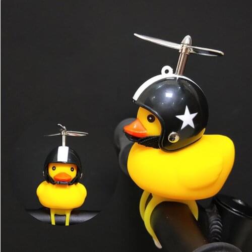 For Xiaomi M365 Small Yellow Duck Shape Horn Children Adult Bicycle Light Rubber Duck Toy