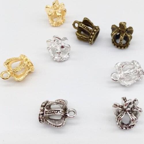 Fashion 13 PCS Crown Charms carft fit DIY Handmade Bracelets Jewelry Findings Making Accessories souvenir
