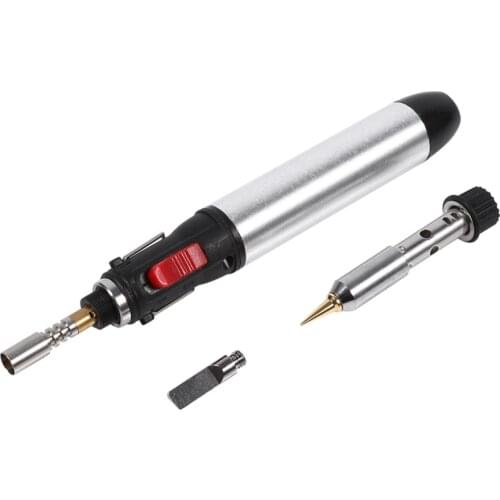 4 In 1 Cordless Butane Gas Soldering Iron Kit Temperature Adjustable Welding Torches Tool Butane Soldering Iron Kit No need sold