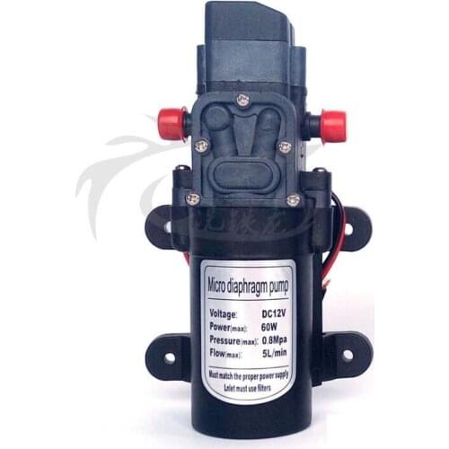 DC 12V 60W High Pressure Micro Diaphragm Water Pump Automatic Switch 5L/min