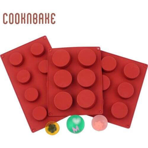 Wholesale Silicone soap mold 10pc round cake bread pastry bakeware disc handmade soap resin fondant mould diy cake decoration