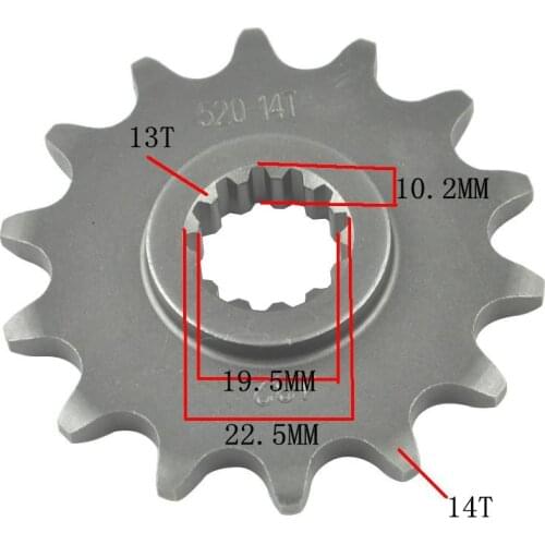 520 13T 14T 15T Front Sprocket for Suzuki LT250 DR250 RM250 RMX250 DR-Z250 GSF250 TSX250 DR350 DR-Z400 RGV250 SG350 DR200 SP200