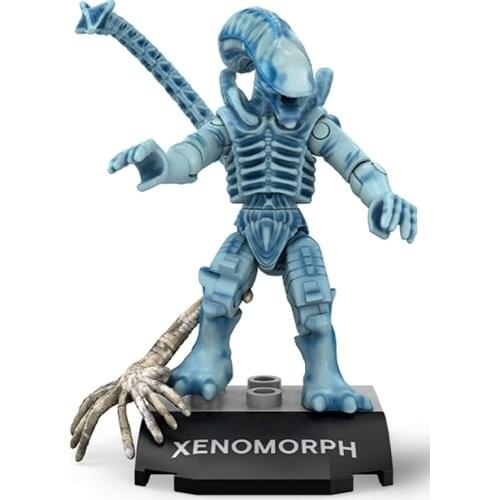 Mega Construx Probuilder Xenomorph GDB14 Transparent Collectible Super-Poseable Xenomorph Micro Action Figure Children Gifts
