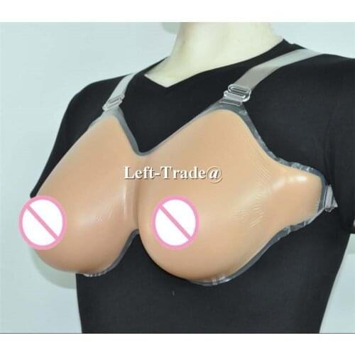 600g Cup B suntan nude skin realistic silicon breast forms fake boobs for man crossdressing