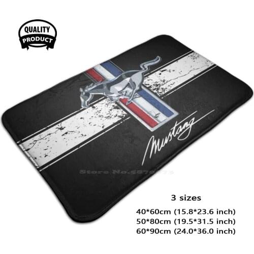 Retro Logo - Stripes - Distressed 3 Sizes Home Rug Room Carpet Automobile Autonaut Black Car Cars Classic Classic Car