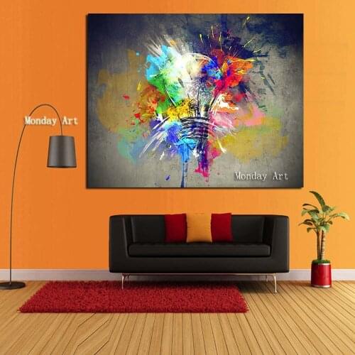 Handmade painting Wall Art Canvas painting Light Colorful oil Painting Large Abstract ART Hand painted Oil Painting WALL Decor