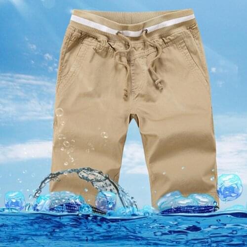 Soft Shorts Men Shorts Solid Color Drawstring Summer Thin Multi Pockets Shorts for Daily Wear Men Shorts Jogging Short Pants Men