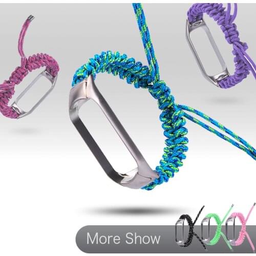 Sport Mi Band 5 Weave Nylon Bracelet For Xiaomi Miband 5 4 3 Wrist Strap Stainless Steel Frame Case Outdoor correa de Bands