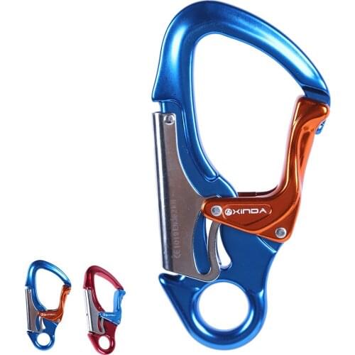 Xinda Komoku Hook Outdoor Climbing Exploration Aerial Safety Hook Fire Rescue Security Lock Two Stages Automatic K Lock