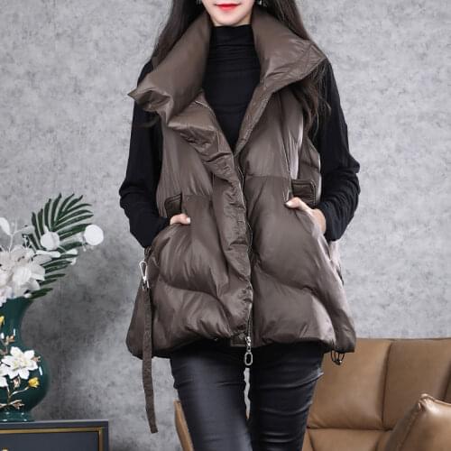 2021 Autumn And Winter Cotton Vest Women New Loose Lightweight Vest Waistcoat Fashion Wild Female Sleeveless Jacket