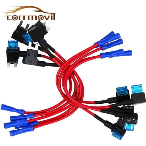 10 Pack 12V Car Add-a-circuit Fuse TAP Adapter Mini ATM APM Blade Fuse Holder