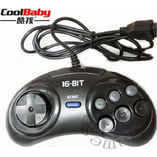 2pcs 16 bit Classic Wired Game Controller for SEGA Genesis 6 Button Gamepad for SEGA Mega Drive Game Accessories