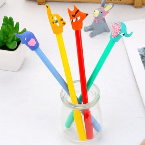 20pcs creative cute abstract animal gel pens black ink pens student prizes gel pens stationery