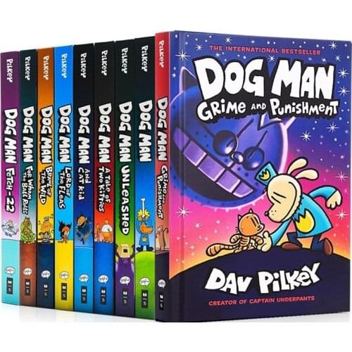 9 Books Set Dog Man The Epic Collection 1-6 English Kids Child Hilarious Humor Novel Manga Comic Book New