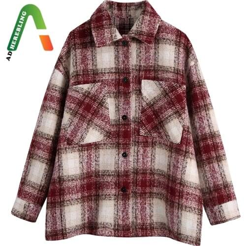 Adherebling Women's Plaid Coats