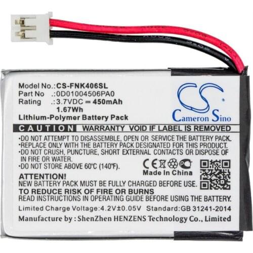 Cameron Sino 450mAh battery for FRANKLIN EST-4016 0D01004506PA0
