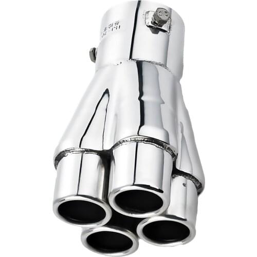 57mm Car Exhaust Pipe Muffler Tail Tip Silencer Stainless Steel 155mm Silver