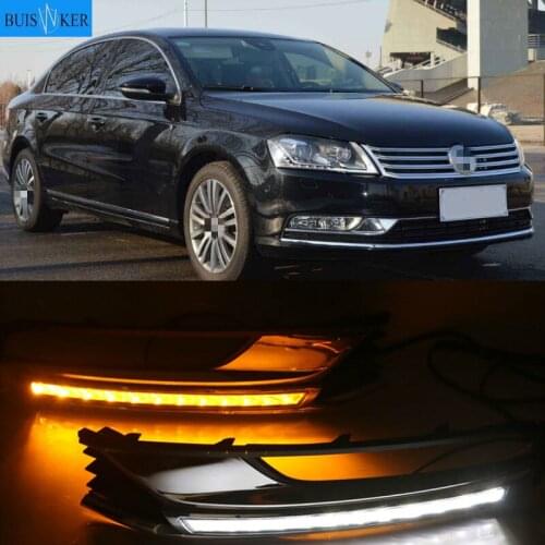 2pcs White Daytime Running Light DRL Fog Lamp Cover for VW Magotan 2012-2016 AB
